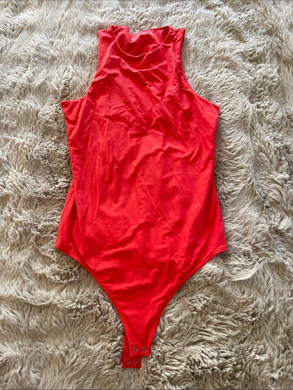 Abercrombie & Fitch Red Sleeveless Bodysuit